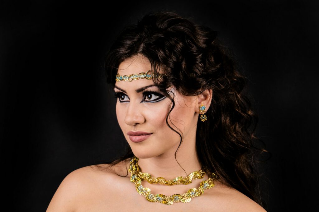 Egyptian girl with makeup